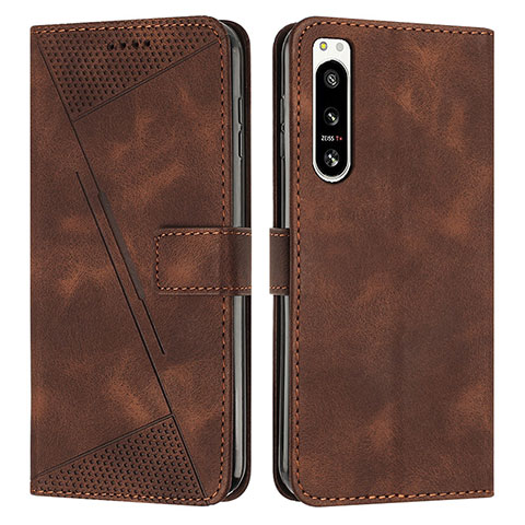 Funda de Cuero Cartera con Soporte Carcasa Y07X para Sony Xperia 5 IV Marron