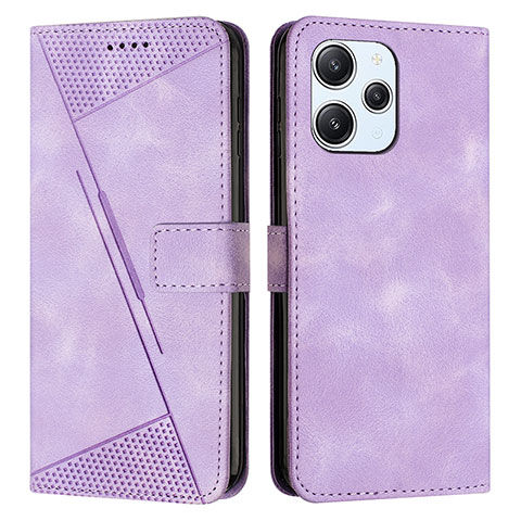 Funda de Cuero Cartera con Soporte Carcasa Y07X para Xiaomi Redmi 12 4G Morado