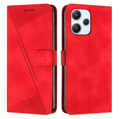 Funda de Cuero Cartera con Soporte Carcasa Y07X para Xiaomi Redmi 12 4G Rojo