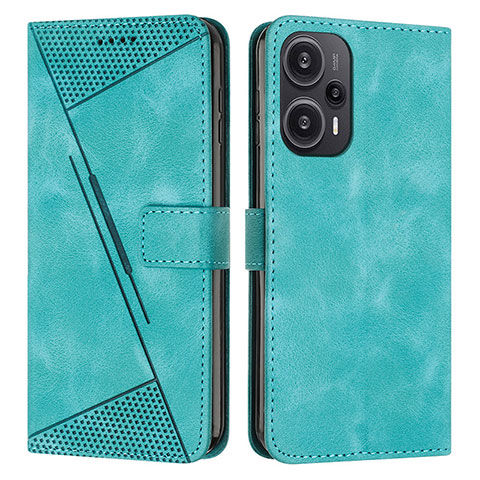 Funda de Cuero Cartera con Soporte Carcasa Y07X para Xiaomi Redmi Note 12 Turbo 5G Verde