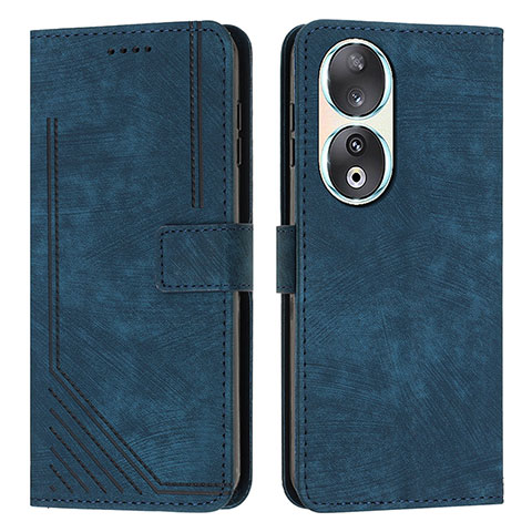 Funda de Cuero Cartera con Soporte Carcasa Y08X para Huawei Honor 90 5G Azul