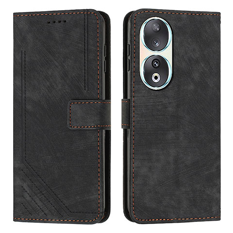 Funda de Cuero Cartera con Soporte Carcasa Y08X para Huawei Honor 90 5G Negro