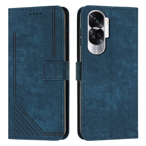 Funda de Cuero Cartera con Soporte Carcasa Y08X para Huawei Honor 90 Lite 5G Azul