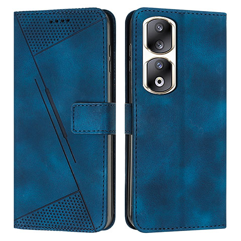 Funda de Cuero Cartera con Soporte Carcasa Y08X para Huawei Honor 90 Pro 5G Azul