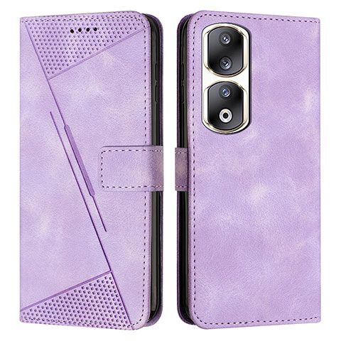 Funda de Cuero Cartera con Soporte Carcasa Y08X para Huawei Honor 90 Pro 5G Morado