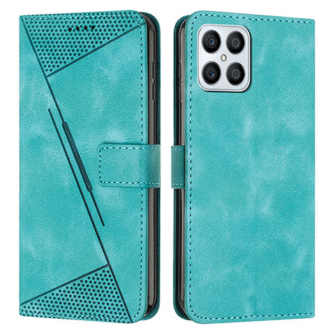 Funda de Cuero Cartera con Soporte Carcasa Y08X para Huawei Honor X8 4G Verde