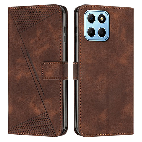 Funda de Cuero Cartera con Soporte Carcasa Y08X para Huawei Honor X8 5G Marron