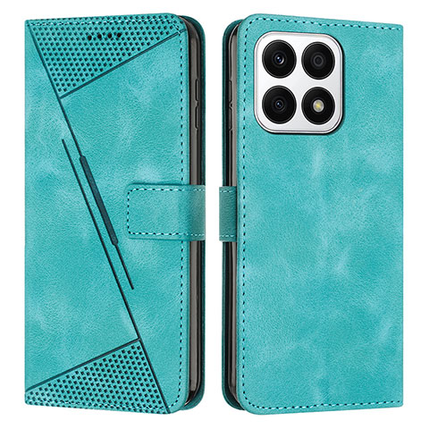 Funda de Cuero Cartera con Soporte Carcasa Y08X para Huawei Honor X8a 4G Verde