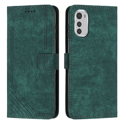 Funda de Cuero Cartera con Soporte Carcasa Y08X para Motorola Moto E32s Verde