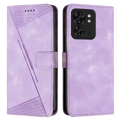 Funda de Cuero Cartera con Soporte Carcasa Y08X para Motorola Moto Edge (2023) 5G Morado