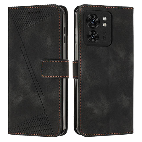 Funda de Cuero Cartera con Soporte Carcasa Y08X para Motorola Moto Edge (2023) 5G Negro