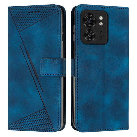 Funda de Cuero Cartera con Soporte Carcasa Y08X para Motorola Moto Edge 40 5G Azul