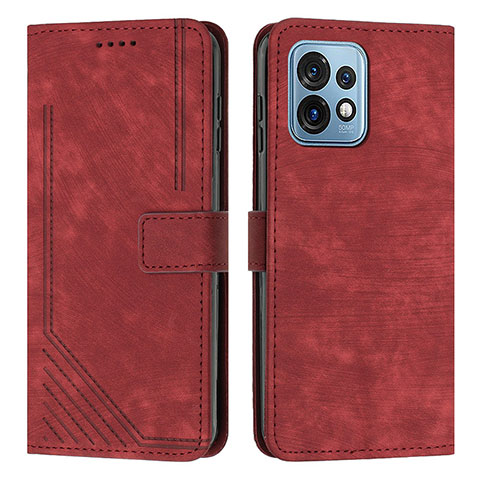 Funda de Cuero Cartera con Soporte Carcasa Y08X para Motorola Moto Edge 40 Pro 5G Rojo