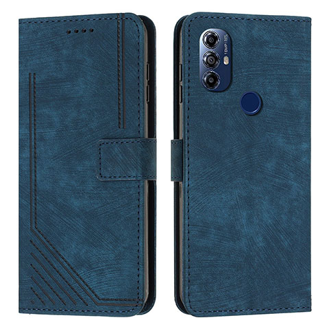 Funda de Cuero Cartera con Soporte Carcasa Y08X para Motorola Moto G Play Gen 2 Azul