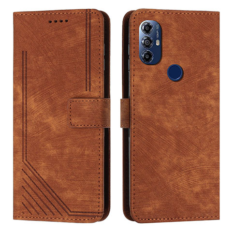 Funda de Cuero Cartera con Soporte Carcasa Y08X para Motorola Moto G Power (2022) Marron