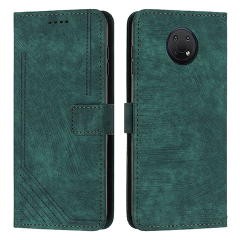 Funda de Cuero Cartera con Soporte Carcasa Y08X para Nokia G10 Verde