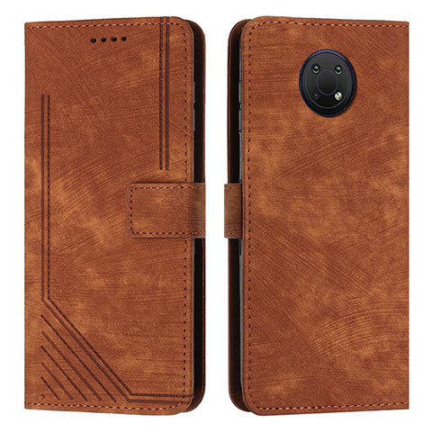 Funda de Cuero Cartera con Soporte Carcasa Y08X para Nokia G20 Marron