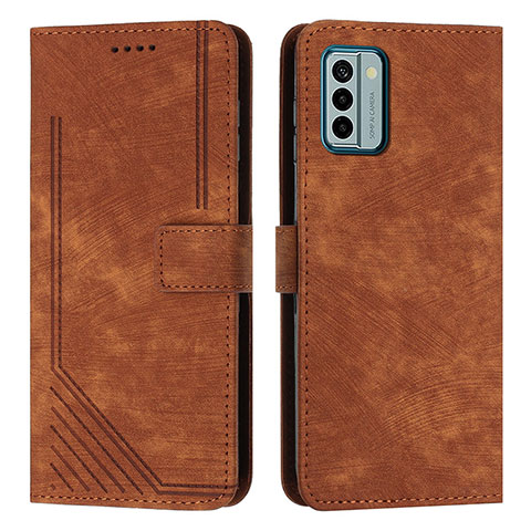 Funda de Cuero Cartera con Soporte Carcasa Y08X para Nokia G22 Marron