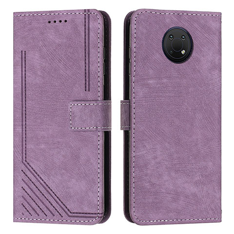 Funda de Cuero Cartera con Soporte Carcasa Y08X para Nokia G30 Morado