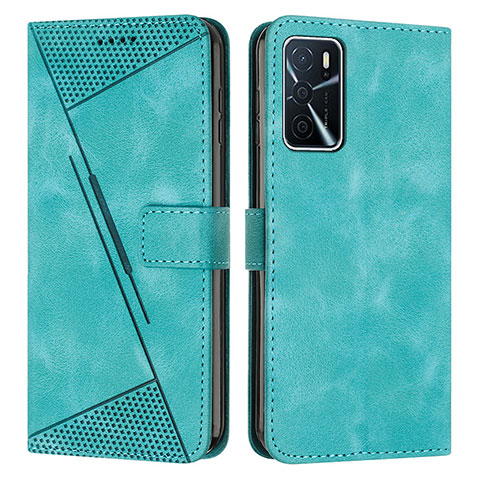 Funda de Cuero Cartera con Soporte Carcasa Y08X para Oppo A16s Verde