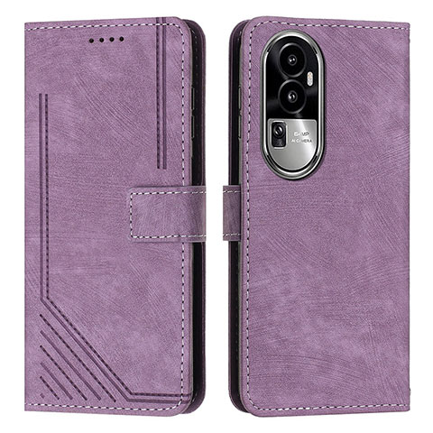 Funda de Cuero Cartera con Soporte Carcasa Y08X para Oppo Reno10 Pro+ Plus 5G Morado