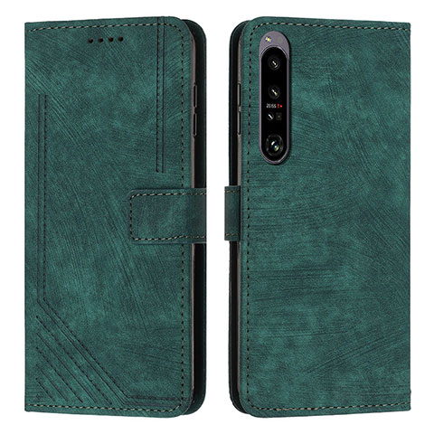 Funda de Cuero Cartera con Soporte Carcasa Y08X para Sony Xperia 1 IV Verde