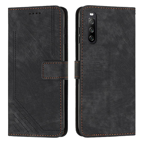 Funda de Cuero Cartera con Soporte Carcasa Y08X para Sony Xperia 10 IV Negro