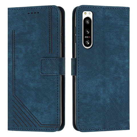 Funda de Cuero Cartera con Soporte Carcasa Y08X para Sony Xperia 5 IV Azul