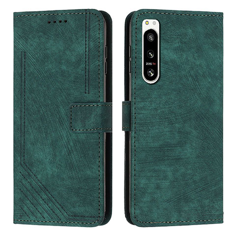 Funda de Cuero Cartera con Soporte Carcasa Y08X para Sony Xperia 5 IV Verde