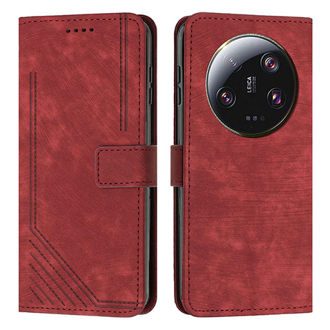 Funda de Cuero Cartera con Soporte Carcasa Y08X para Xiaomi Mi 13 Ultra 5G Rojo