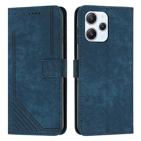 Funda de Cuero Cartera con Soporte Carcasa Y08X para Xiaomi Redmi 12 4G Azul