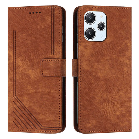 Funda de Cuero Cartera con Soporte Carcasa Y08X para Xiaomi Redmi 12 4G Marron