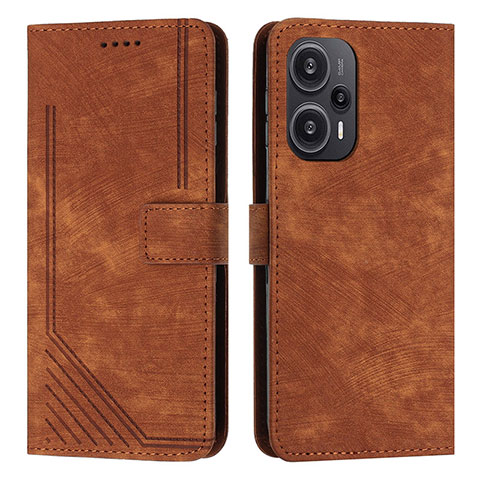 Funda de Cuero Cartera con Soporte Carcasa Y08X para Xiaomi Redmi Note 12 Turbo 5G Marron