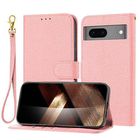 Funda de Cuero Cartera con Soporte Carcasa Y09X para Google Pixel 7 5G Oro Rosa