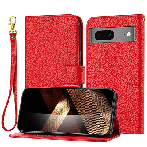 Funda de Cuero Cartera con Soporte Carcasa Y09X para Google Pixel 7 5G Rojo