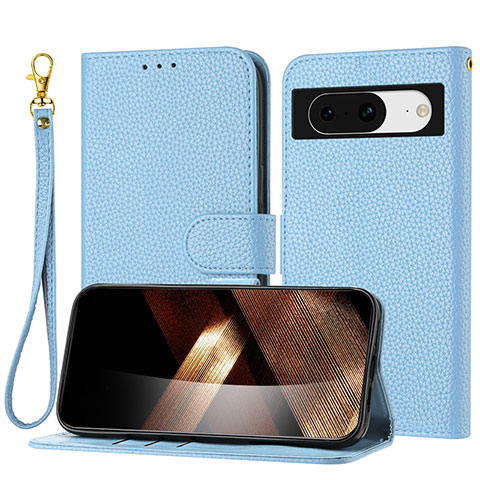 Funda de Cuero Cartera con Soporte Carcasa Y09X para Google Pixel 8 5G Azul