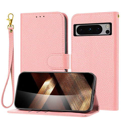 Funda de Cuero Cartera con Soporte Carcasa Y09X para Google Pixel 8 Pro 5G Oro Rosa