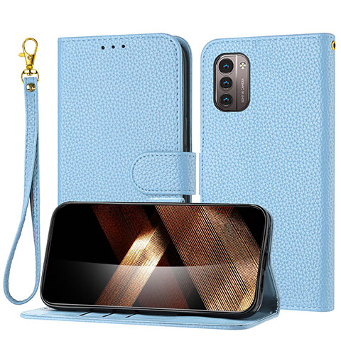 Funda de Cuero Cartera con Soporte Carcasa Y09X para Nokia G21 Azul