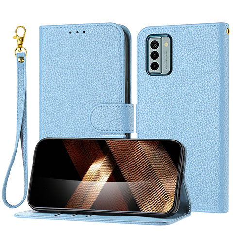 Funda de Cuero Cartera con Soporte Carcasa Y09X para Nokia G22 Azul