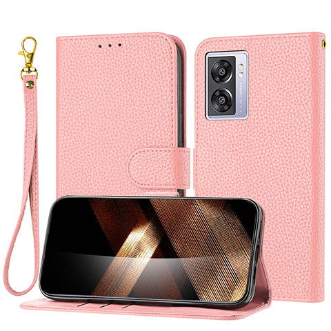 Funda de Cuero Cartera con Soporte Carcasa Y09X para Realme Narzo 50 5G Oro Rosa