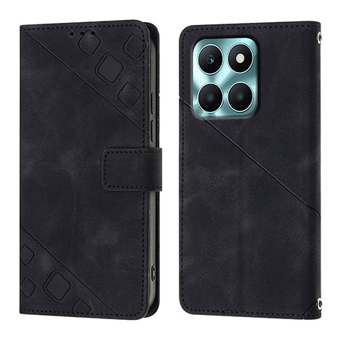 Funda de Cuero Cartera con Soporte Carcasa YB1 para Huawei Honor X8b Negro