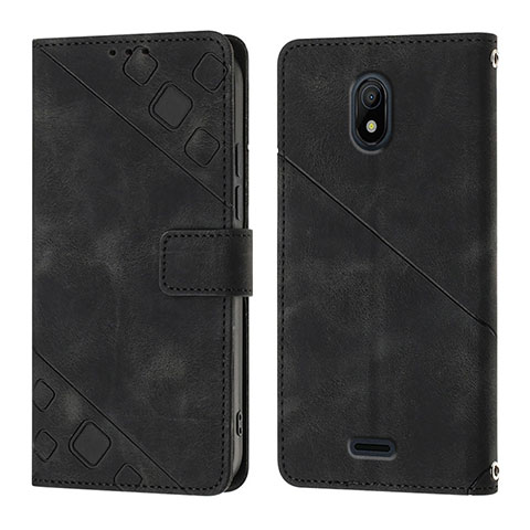 Funda de Cuero Cartera con Soporte Carcasa YB1 para Nokia C100 Negro