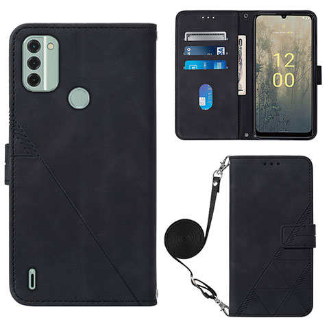 Funda de Cuero Cartera con Soporte Carcasa YB1 para Nokia C31 Negro