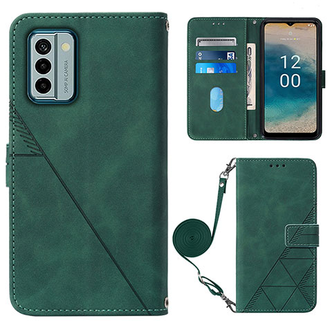 Funda de Cuero Cartera con Soporte Carcasa YB1 para Nokia G22 Verde