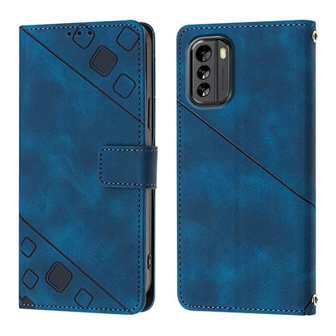 Funda de Cuero Cartera con Soporte Carcasa YB1 para Nokia G60 5G Azul