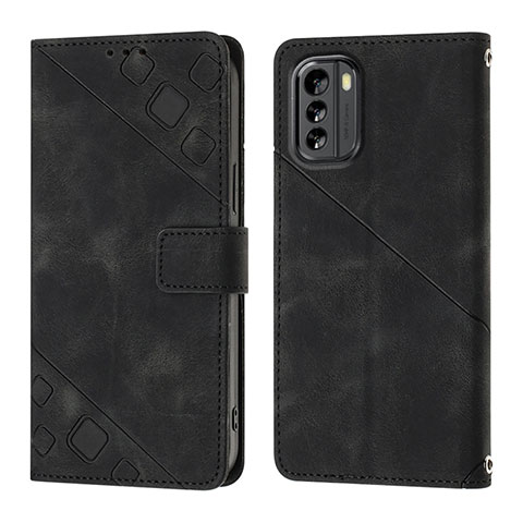 Funda de Cuero Cartera con Soporte Carcasa YB1 para Nokia G60 5G Negro