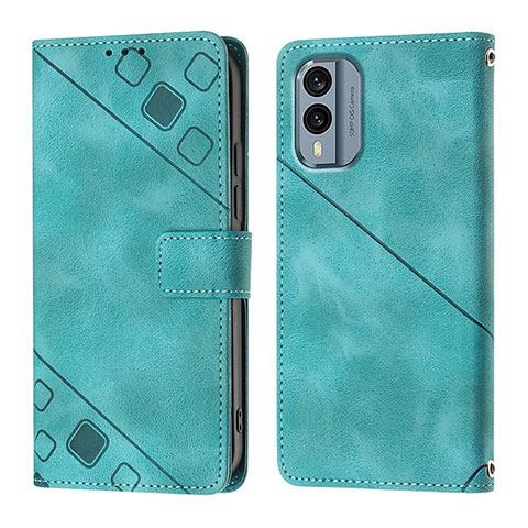 Funda de Cuero Cartera con Soporte Carcasa YB1 para Nokia X30 5G Verde