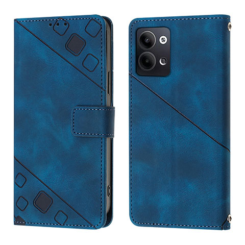 Funda de Cuero Cartera con Soporte Carcasa YB1 para Oppo Reno9 Pro 5G Azul