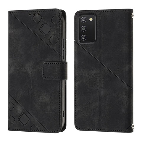 Funda de Cuero Cartera con Soporte Carcasa YB1 para Samsung Galaxy A03s Negro