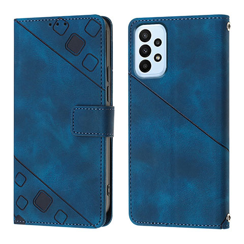 Funda de Cuero Cartera con Soporte Carcasa YB1 para Samsung Galaxy A13 4G Azul